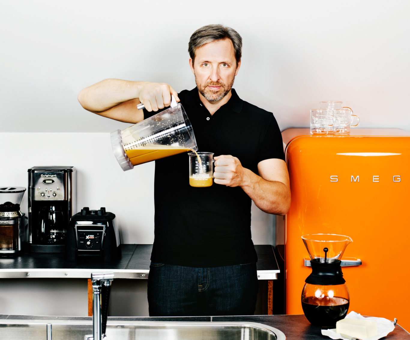 Dave Asprey Pouring Coffee